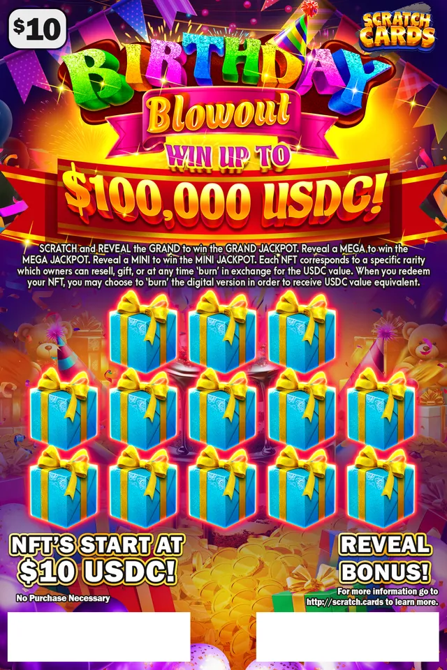 Birthday Blowout ticket, front