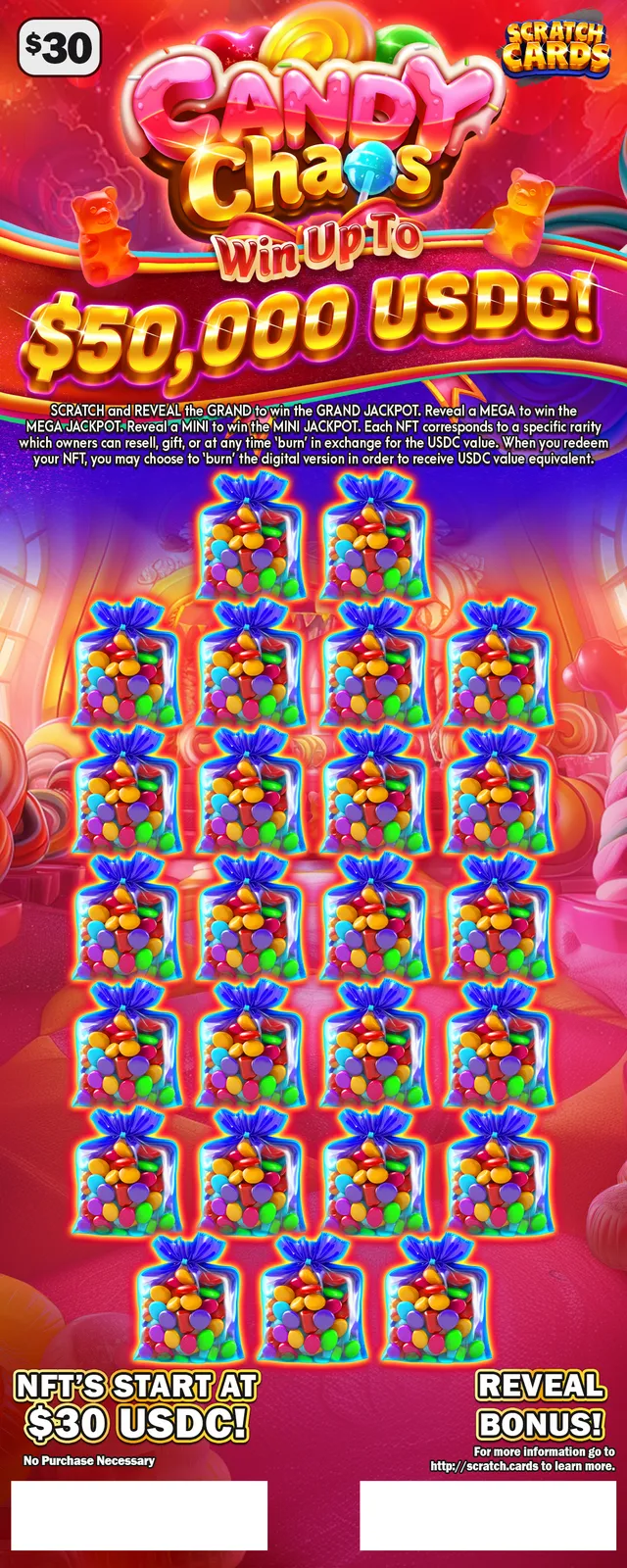 Candy Chaos ticket, front