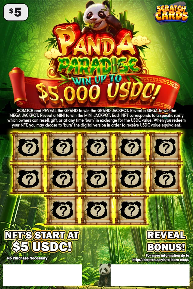 Panda Paradise ticket, front
