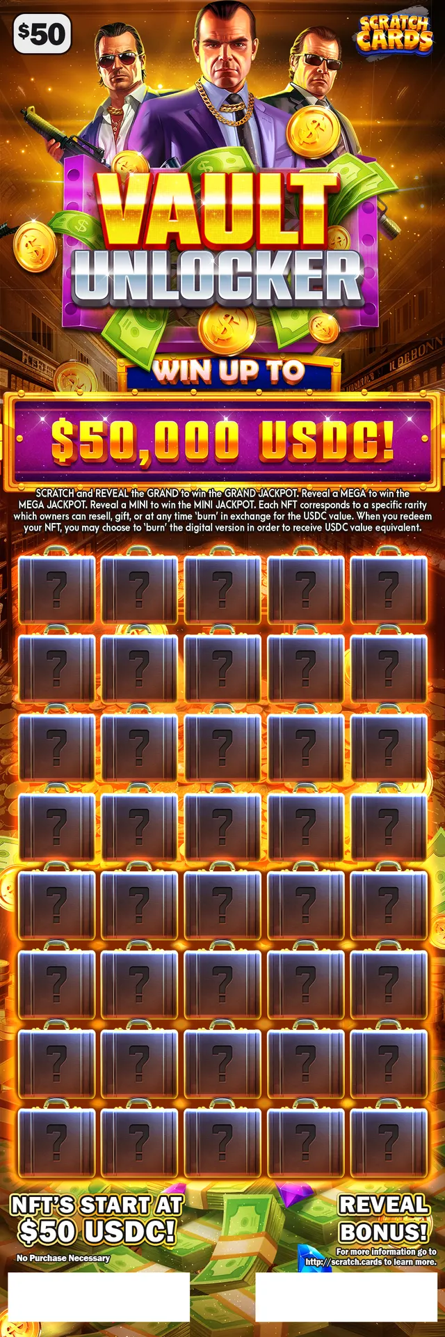 Vault Unlocker ticket, front